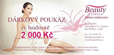 Dárkové poukazy BEAUTY CLINIC Dárkové poukazy BEAUTY CLINIC
